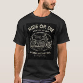 T-shirt Motocyclette à vélo ou à vélo (Devant)