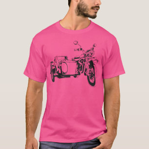 T-shirt Motocyclette avec side-car Moto 3 roues