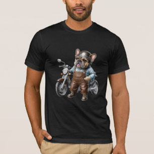 T-shirt Motocyclette Bouledogue français Bouledogue frança