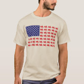 T-shirt Motocyclette de golf patriotique (Devant)