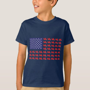T-shirt Motocyclette de golf patriotique