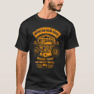 T-shirt Motocyclette de Mountain Road Retro détenue 5