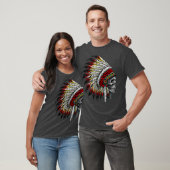 T-shirt Motocyclette en chef indienne amérindienne (Unisexe)