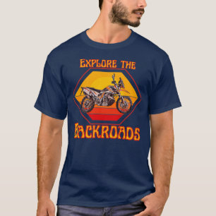 T-shirt Motocyclette Explorez l'arrière-plan (3)