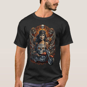 T-shirt Motocyclette Freak Chopper Rider Cruiser Rocke