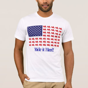 T-shirt Motocyclette Patriotique