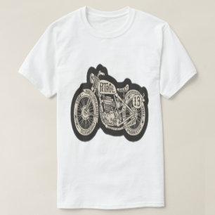 T-shirt Motocyclette Vintage Remplie de Texte