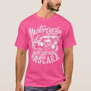 T-shirt Motocyclettes Et Mascara Art Cute Maquillage Moteu