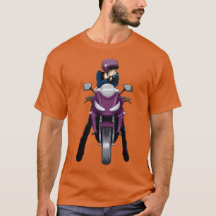 T-shirt Motocycliste avec moto