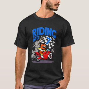 T-shirt Motocycliste Montée En Moto Garçon 7 Ans