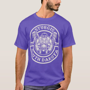 T-shirt Motocycliste Sturgis South Dakota en détresse R