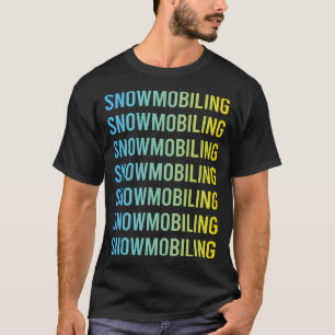 T-shirt Motoneige bleu jaune motoneige