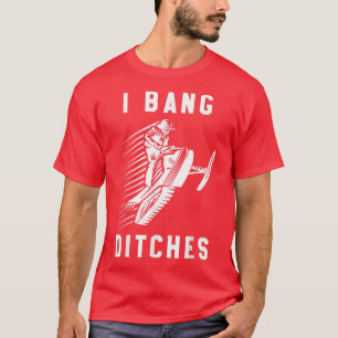 T-shirt Motoneige I Bang Ditches Sports d'hiver Vintage Mo
