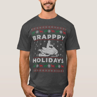 T-shirt Motoneige moche cadeau de pull de Noël pour Snowmo
