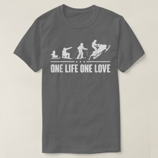 T-shirt Motoneige motoneige une vie un amour (Design devant)