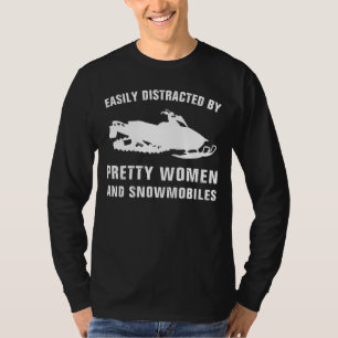 T-shirt Motoneiges & Jolies femmes Distraction : Embrassez
