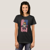 T-shirt Motor For Car Mechanics Patriotic (Devant entier)