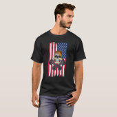 T-shirt Motor For Car Mechanics Patriotic (Devant entier)