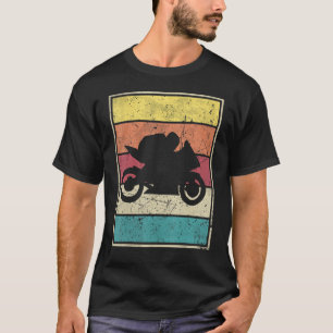 T-shirt Motorbike Racing Retro Vintage Avec Classic Strip