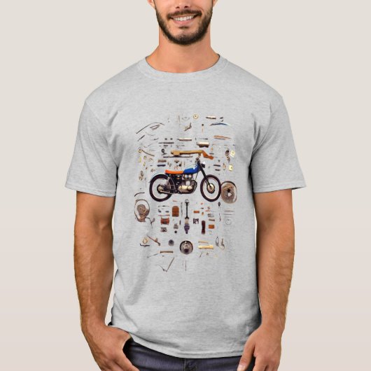 T-shirt Motorcycle Anatomy – The Art of Motion (Devant)