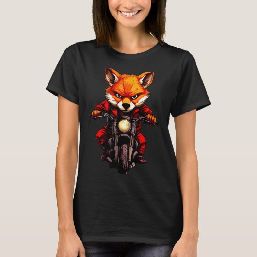 T-shirt Motorcycle Foxes (Devant)