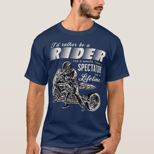 T-shirt Motorcycle glisser-racing Id plutôt être un pilote (Devant)