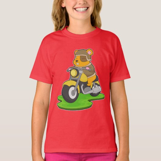 T-shirt Motorcycle Hamster (Devant)