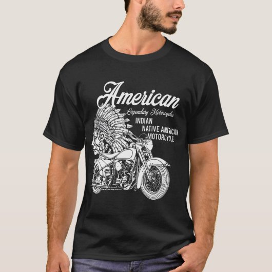 T-shirt Motorcycle Indien amérindien bijoux cadeau (Devant)