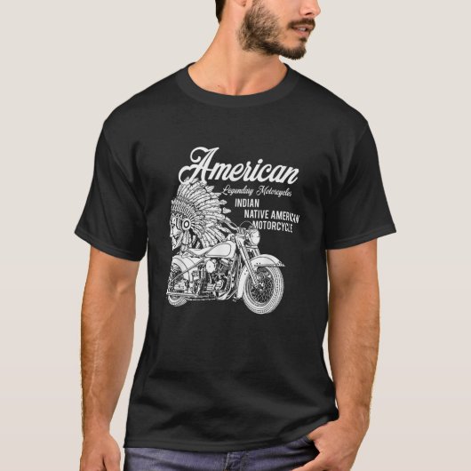 T-shirt Motorcycle Indien amérindien bijoux cadeau (Devant)