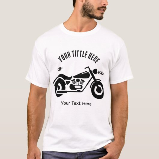 T-shirt Motorcycle Ride Speed and Freedom Design (Devant)