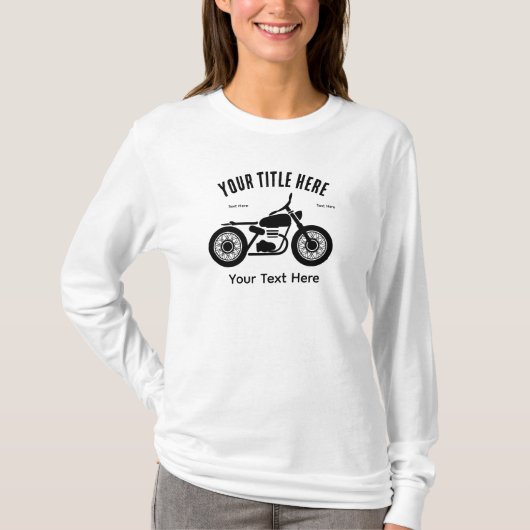 T-shirt Motorcycle Ride Speed and Freedom Design (Devant)