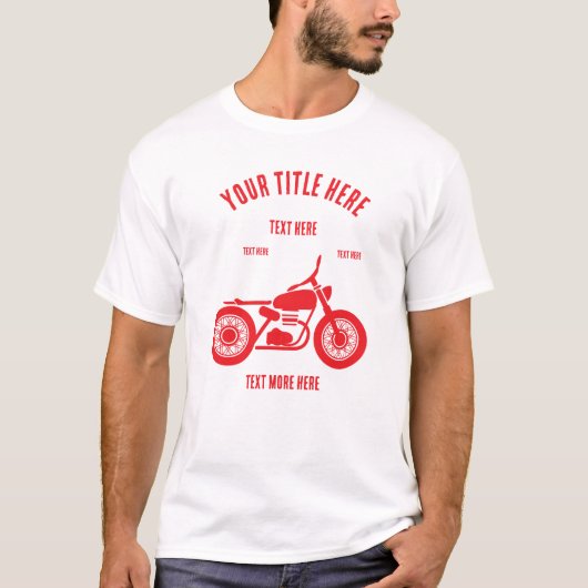 T-shirt Motorcycle Ride Speed and Freedom Design (Devant)