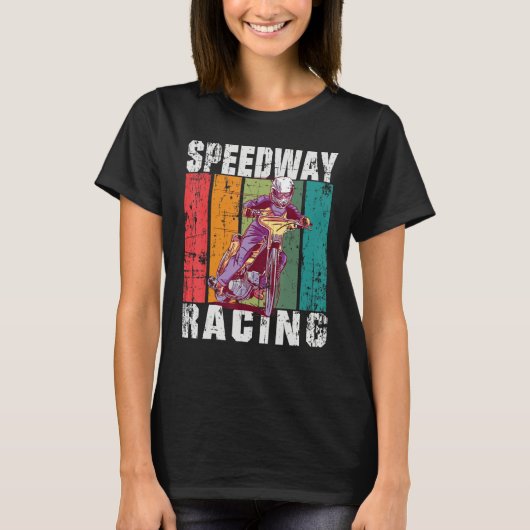 T-shirt Motorcycle Speedway Racing Flat Track (Devant)