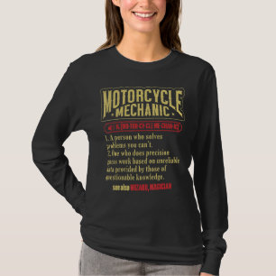 T-shirt Motorcycle Technicien Définition Motorcycle Mécani