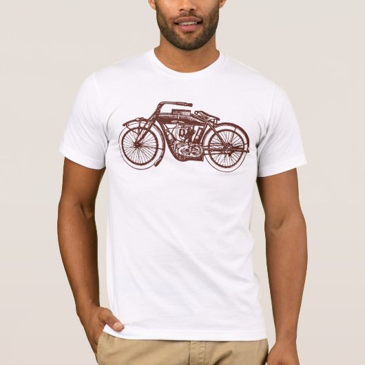 T-shirt Motorcycle vintage (Devant)