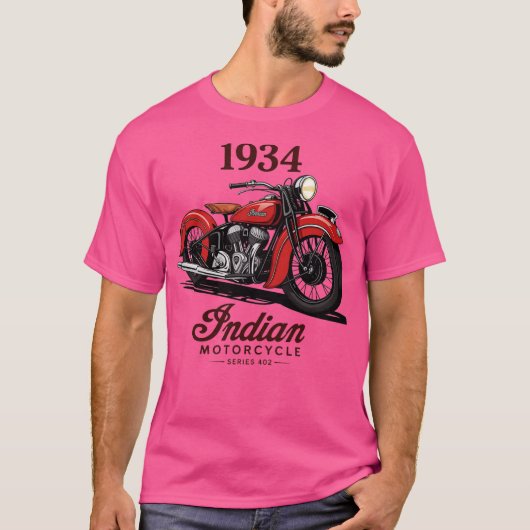 T-shirt Motorcycle vintage (Devant)