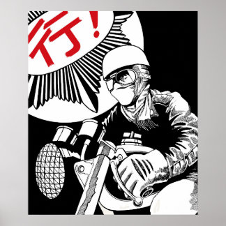 T-shirt motorfiets poster