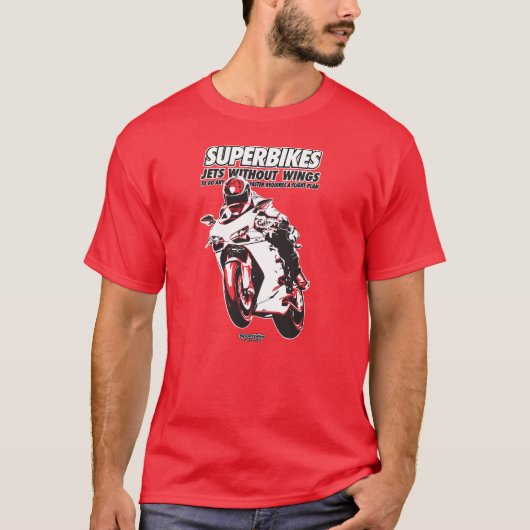 T-shirt motorfiets — superfietsen (Voorkant)