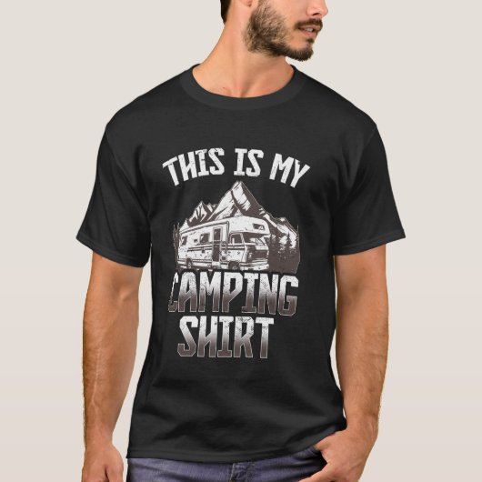 T-shirt Motorhome Camping Retro Caravan Rv Trailer This Is (Devant)
