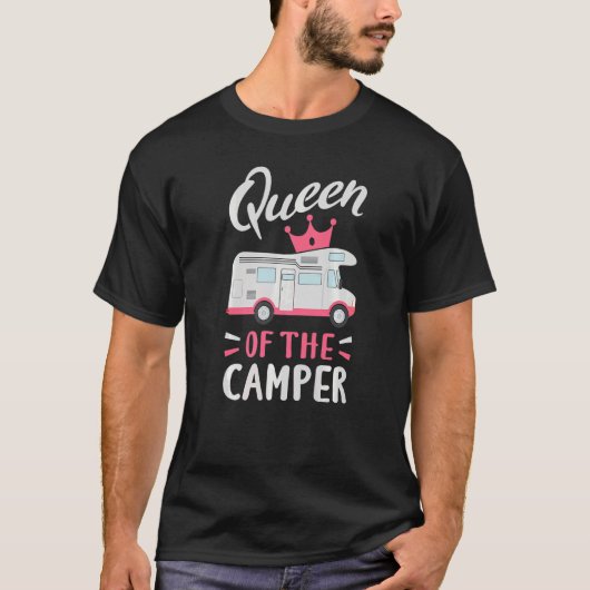 T-shirt Motorhome Rv Camping Queen Of The Camper 1 (Devant)