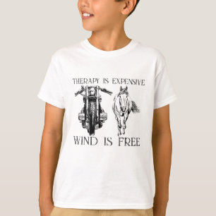 T-shirt Motos Biker Racer Horseback équitation Cheval Gif