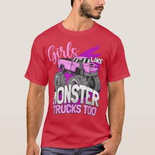 T-shirt Motosport I Trucker Lady I Girls Like Monster Truc
