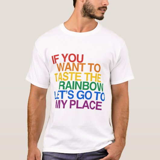 T-SHIRT MOTS ARC-EN-CIEL (Devant)