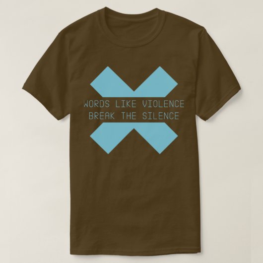 T-shirt Mots comme Violence bleu (Design devant)