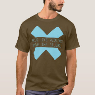 T-shirt Mots comme Violence bleu
