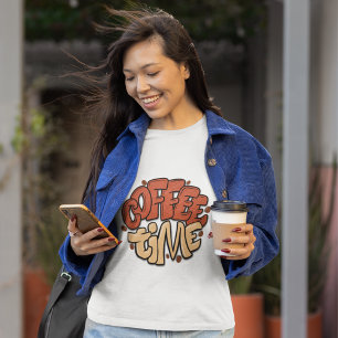 T-shirt Mots de calligraphie du temps du café