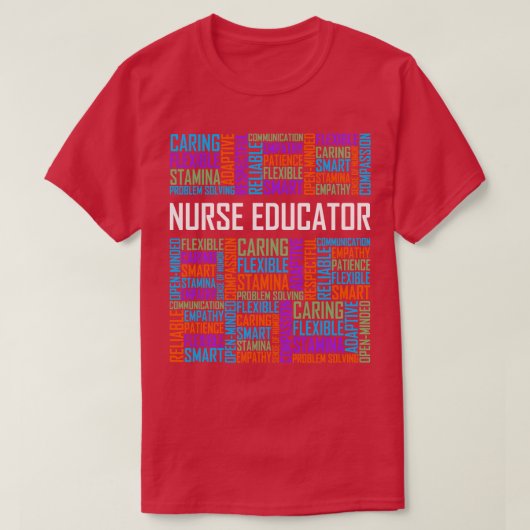 T-shirt Mots de l'infirmière éducatrice (Design devant)