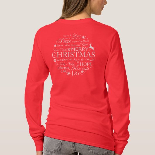 T-shirt Mots de Noël typographie (Dos)