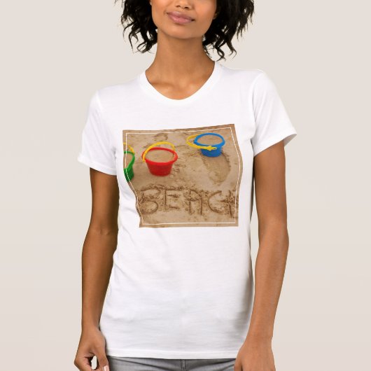 T-shirt Mots de sable de plage (Devant)