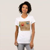 T-shirt Mots de sable de plage (Devant entier)